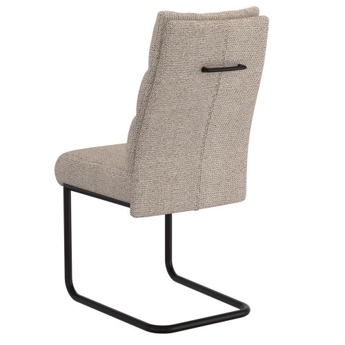 Brodi Dining/Lounge Chair, Set of 2 in Beige Fabric and Black