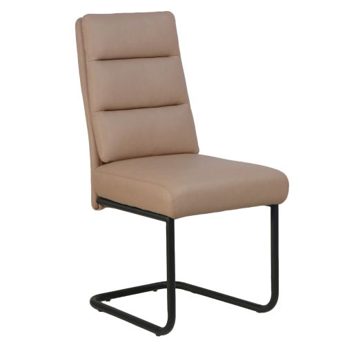 Brodi Dining/Lounge Chair, Set of 2 in Mushroom PU and Black