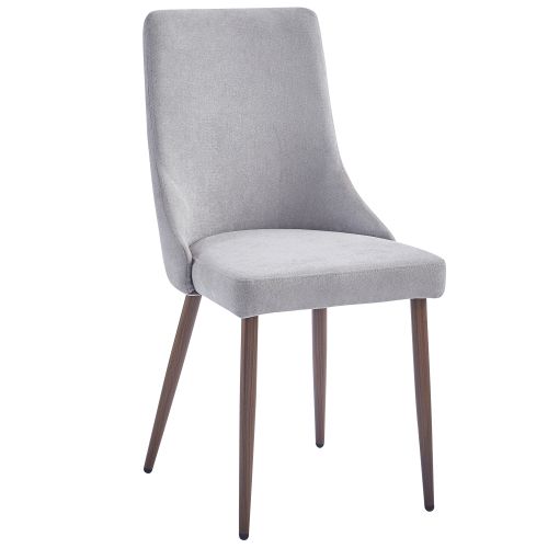 Cora Dining/Lounge Chair, Set of 2 in Grey and Walnut