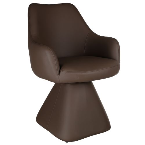 Caprese Swivel Dining and Accent Chair in Brown