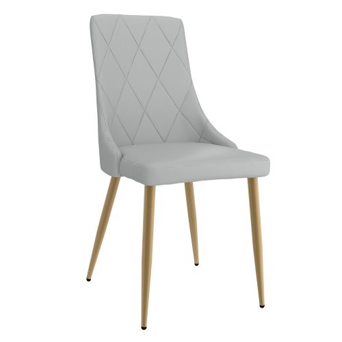 Antoine Dining/Lounge Chair, Set of 2 in Light Grey and Aged Gold