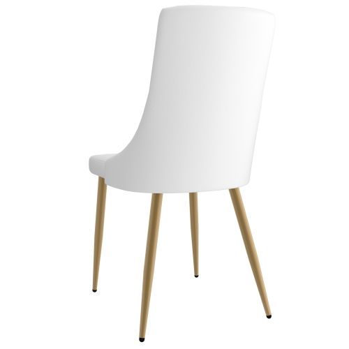 Antoine Dining/Lounge Chair, Set of 2 in White and Aged Gold