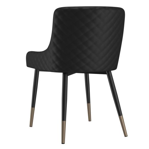 Xander Dining/Lounge Chair, Set of 2 in Black and Black