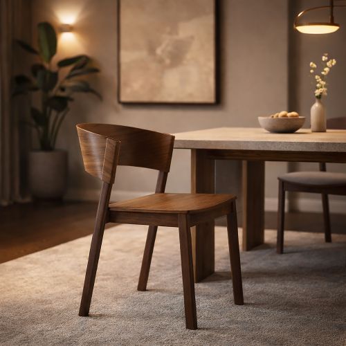 Elias Dining/Lounge Chair, Set of 2 in Walnut