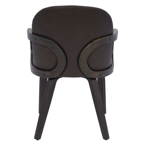 Celest Dining/Lounge Chair, Set of 2 in Brown and Dark Walnut