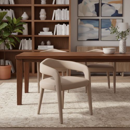 Caden Dining/Lounge Chair, Set of 2 in Beige