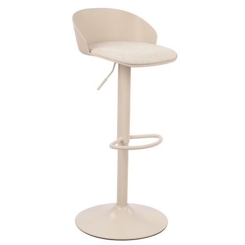 Mabel Adjustable Air-Lift Stool, Set of 2 in Beige