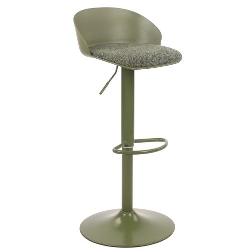 Mabel Adjustable Air-Lift Stool, Set of 2 in Green