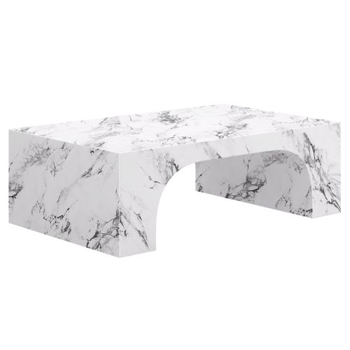 Atticus Rectangular Coffee Table in Bulgari White