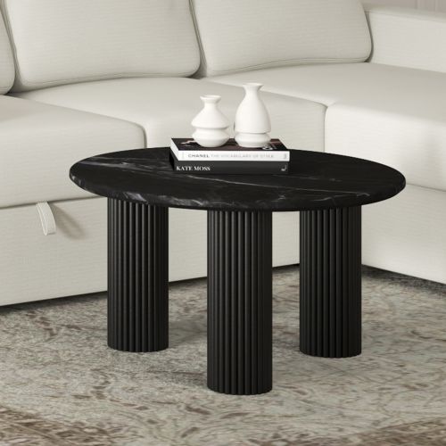 Jilsa Coffee Table in Black and Black