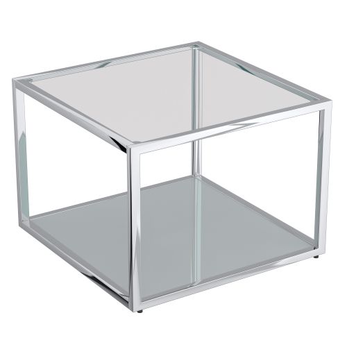 Casini Small Square Coffee Table in Silver
