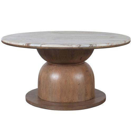 Martina Round Coffee Table in Walnut