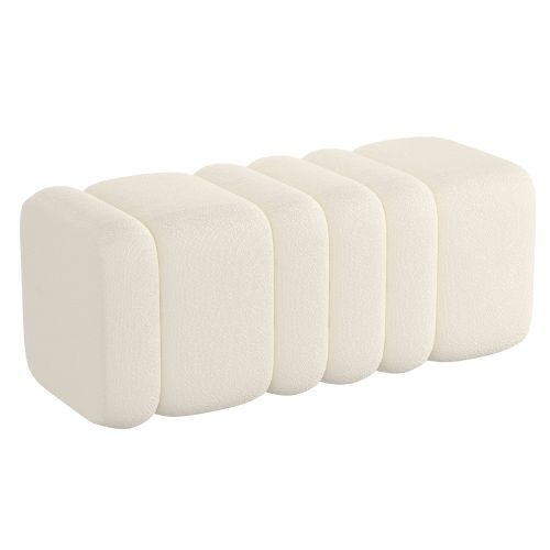 Rigel Large Ottoman Bench in Ivory