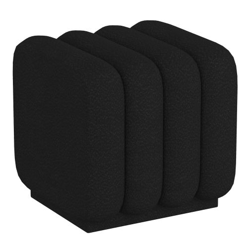 Rigel Small Square Ottoman in Black
