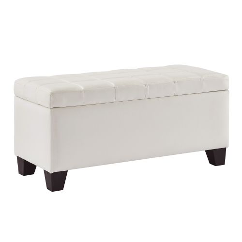 Winston Storage Ottoman Bench in White