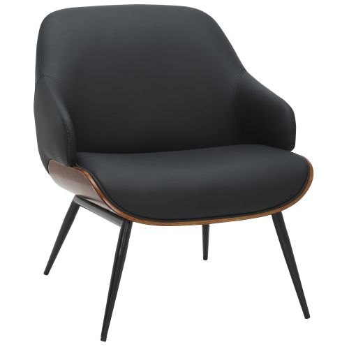 Umber Accent Chair in Black and Walnut