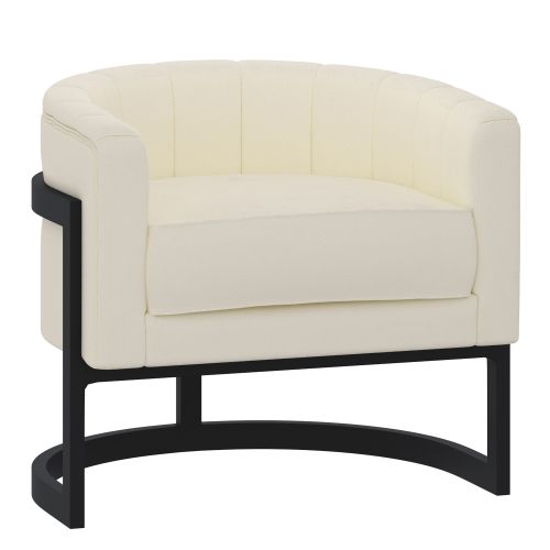 Zhuri Accent Chair in Ivory and Black