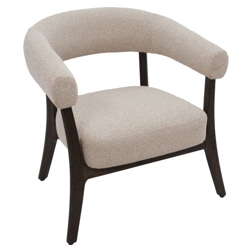 Surin Accent Chair in Oat and Walnut