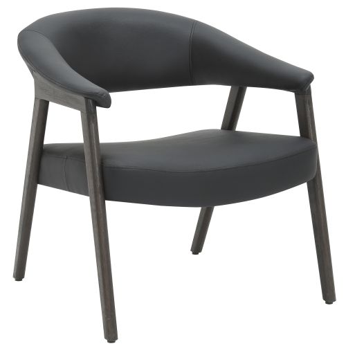 Bexley Accent Chair in Black and Dark Walnut
