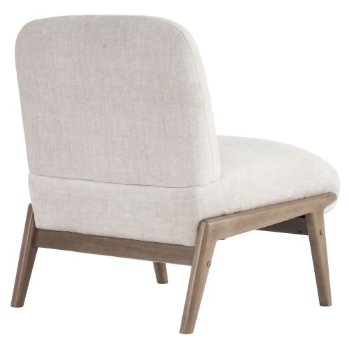Lisson Accent Chair in Beige and Walnut