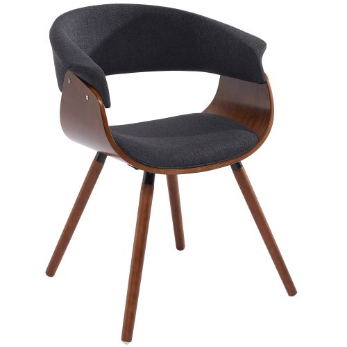 Holt Accent and Dining/Lounge Chair in Charcoal and Walnut