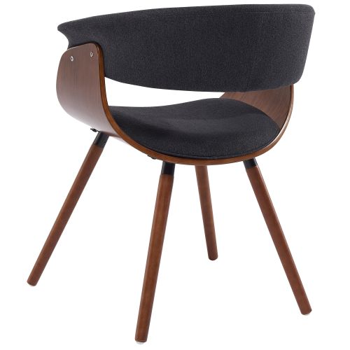 Holt Accent and Dining/Lounge Chair in Charcoal and Walnut