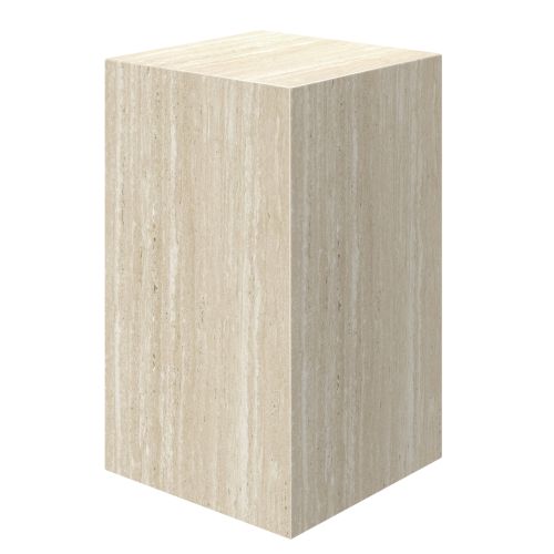 Artemis Tall Accent Table in Travertine