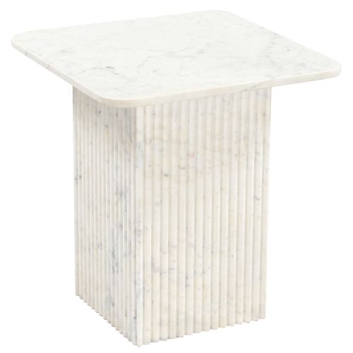 Roland Square Accent Table in White