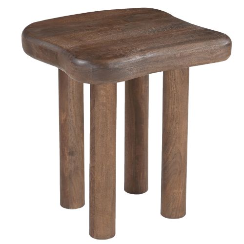 Zaloa Organic Accent Table in Dark Walnut
