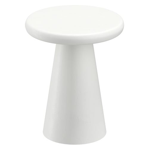 Galio Round Accent Table in White